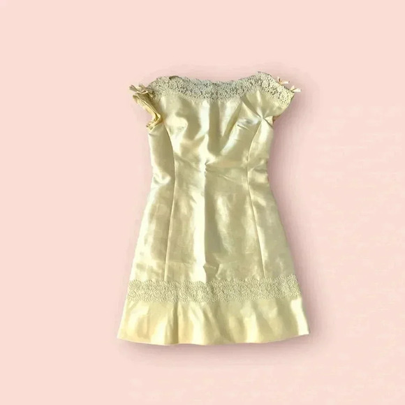 Beautiful vintage 1960 yellow party dress - Picture 1 of 6